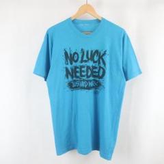 NO LUCK NEEDED JUST HARD WORK プリント Tシャツ