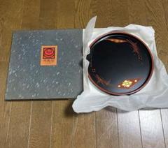 岩手県平泉漆器 秀衡塗 丸型お盆 うるし塗装 丸三漆器 日本製