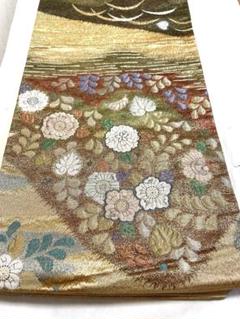 名古屋帯 紬 辻が花模様 絞り染め茶色 お太鼓柄 正絹 普段着物 3NC14 2025年最新】辻が花 帯の人気アイテム - メルカリ