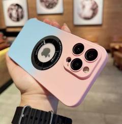 おしゃれな色の組み合わせ　iphone11proケース ピンク+水色
