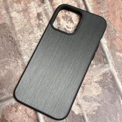 iPhone 13 Pro Max ケース ブラッシュメタル シンプル