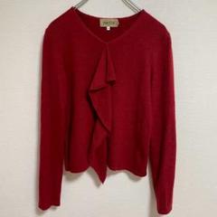 poushal ポーシャル カシミヤセーター セーター 赤 ボタン poushal ポーシャル カシミヤセーター セーター 赤 ボタン