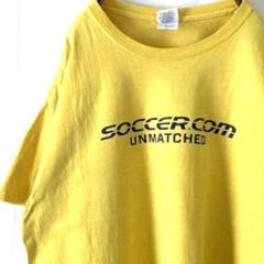 サッカー UNMATCHED ボランティア Tシャツ L イエロー黄色 古着