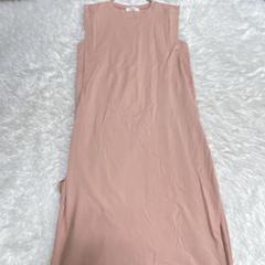 SALOON サルーン　ノースリーブロングワンピース サーモンピンク　F