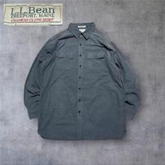 【106】80sL.L. BeanエルエルビーンシャモアクロスシャツグレーXLのサムネイル