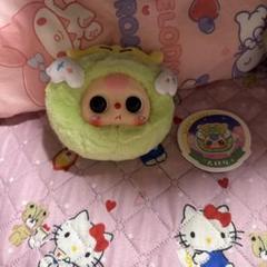 公式♡シークレット♡レア！オイル目！BabyThree 花の帽子ぬいぐるみ 100公式 babythree ぬいぐるみ 新品 400% - メルカリ