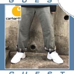 ■ Carhartt ワークパンツ カーキ ダック地 チェック W34 ■