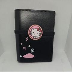 ブラック×ピンク システム手帳 ミニ6 レトロかわいいのサムネイル