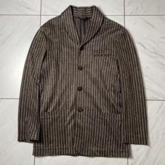 美品 黒タグ GiorgioArmani ショールカラージャケット 麻 絹 48 美品 黒タグ GiorgioArmani ショールカラージャケット 麻 絹 48