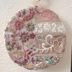 インド刺繍リボン ポーチ No.85