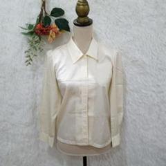 ★EL ROBLE エルローブル★サテン風シャツ ブラウス【S】長袖
