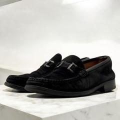Salvatore Ferragamo ガンチーニ ローファー スエード 黒