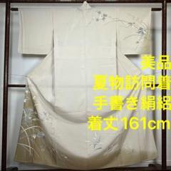 美品　正絹　夏物　絽　呂　訪問着　付け下げ　着物　161 ベージュ