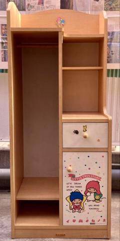 リトルツインスターズ キキ＆ララ 木製ラック 引き出し付き