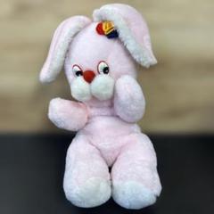 期間限定30％OFF! ピンク ぬいぐるみ うさぎ 昭和レトロ 音鳴る カシャカシャ ぬいぐるみ