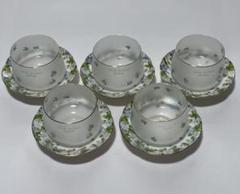 【未使用】ルイピトーLOUIS PITAUD 茶托付き冷茶セット 5客のサムネイル
