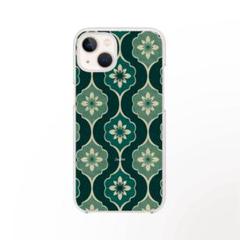 iPhone 16 Pro 花柄ケース ダークグリーン