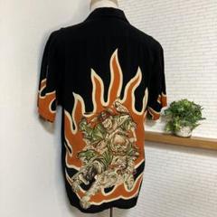 【超目玉枠】 バックパネル 和柄 希少！アロハシャツ 鍾馗様 レーヨン 虎 トップス