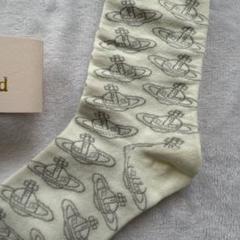 ヴィヴィアンウエストウッド ソックス オーブ総柄 刺繍デザイン