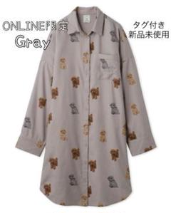 新品 ジェラートピケ トイプードル柄ネルシャツワンピース ピンク gelato pique（ジェラートピケ）の「トイプードル柄ネルシャツ