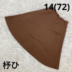『杼ひ』ブラウン　ロングスカート　前チャック　レディース　14（72）　サイズ
