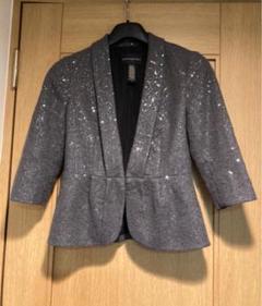 バナナリパブリック スパンコール ジャケット グレー系