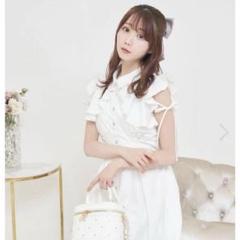 ロゼミューズ rose print flare dress ワンピース ホワイト