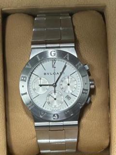 BVLGARI クロノグラフ シルバー 時計 CH35WSSD-Quartz