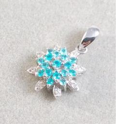QVC パライバトルマリン 0.15ct ダイヤ ペンダントトップK18 18金
