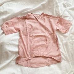 ⭐️ブラウス パンチングレース 刺繍 半袖 花柄 Lサイズ