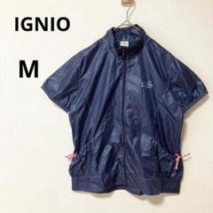 IGNIO イグニオ M フルジップ 半袖ジャージ トップス リボン ネイビー