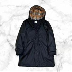 【美品】バーバリー　防水モッズ コート　ノバチェック　フード ロゴ　現行モデル 美品】バーバリー防水モッズ コートノバチェックフード ロゴ現行