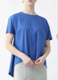 【新品未使用】Aga ヘムラインカットソー　Tシャツ　ブルーのサムネイル