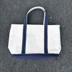 80s 持ち手短い 緑トリム/片面Debbie刺繍入りエルエルビーントートバッグ 80s 持ち手短い 緑トリム/片面Debbie刺繍入りエルエルビーン