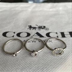 coach オープンサークル ハローリング セット　シルバー