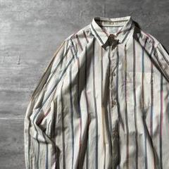 美品　21ss supreme nikeコラボ　ストライプシャツ　Lサイズ Supreme シュプリーム 21SS NIKE Cotton Twill Shirt ストライプ