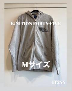 IGNITION FORTY-FIVE ジップアップパーカー Mサイズ グレー
