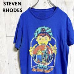 レア柄　STEVEN RHODES スティーブンローズ　ブラックジョークTシャツのサムネイル