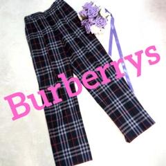 eg14 Burberrys ノバチェック スラックス ネイビー レディースM