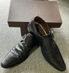 未使用 イタリア製 CARLO MEDICI カルロ メディチ フルブローグ革靴 美品✨】CARLO MEDECI カルロメディチ 本革 レザー 革靴 25.5