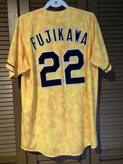 【超美品】藤川球児キッズユニフォーム　120cm　帽子プレゼント 阪神タイガース グッズ ユニフォーム 刺繍 受注生産品 藤川球児