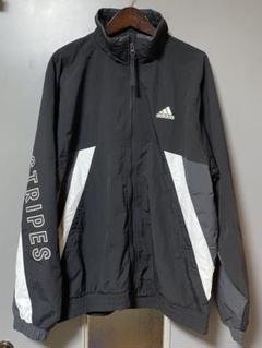adidas ストライプデザイン ナイロンジャケット - メルカリ