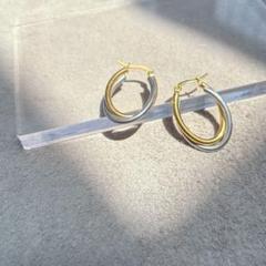 Bicolor ellipse Pierce【stainless 】