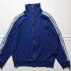 【希少 レア】 70s adidas ナイロンジャケット フランス製 ブルー Rare Vintage 70s Adidas Track Top Zip Blue Jacket Men Size 7