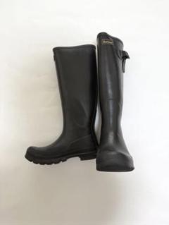 Barbour ブラック ロングブーツ