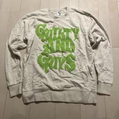guiltyguys トレーナー　サイズL グレー　ロゴ　黄緑