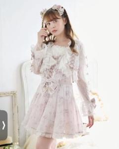 【レア商品】LIZLISA ファー衿付きカーディガン はしごリボン透かしロングカーディガン ｜ LIZ LISA（リズリサ