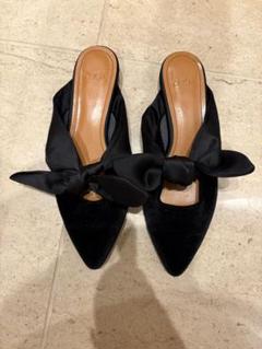 【完売商品】オーガ OHGA リボンベロアミュール　Mサイズ　新品未使用 CATEGORY SHOES | OHGA