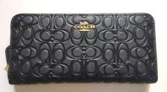 新品未使用 COACH コーチ 長財布 チェック ブラック COACH ブラック レザー 長財布 コーチ 新品未使用 クラッチバッグ
