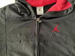 NIKE JORDAN ジップパーカー　黒×赤　ヴィンテージ　キッズXL